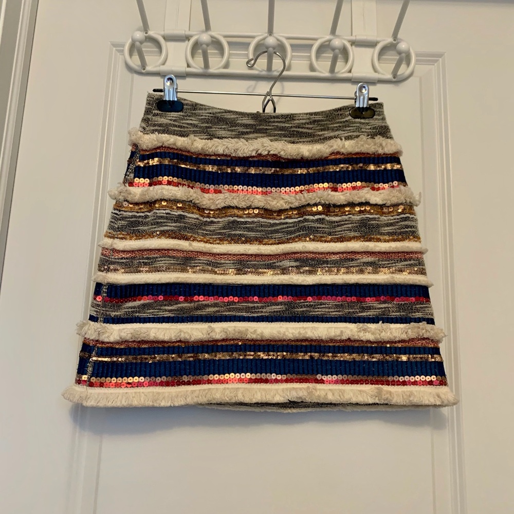 Anthropologie Moulinette Soeurs Erine Fringe Skirt